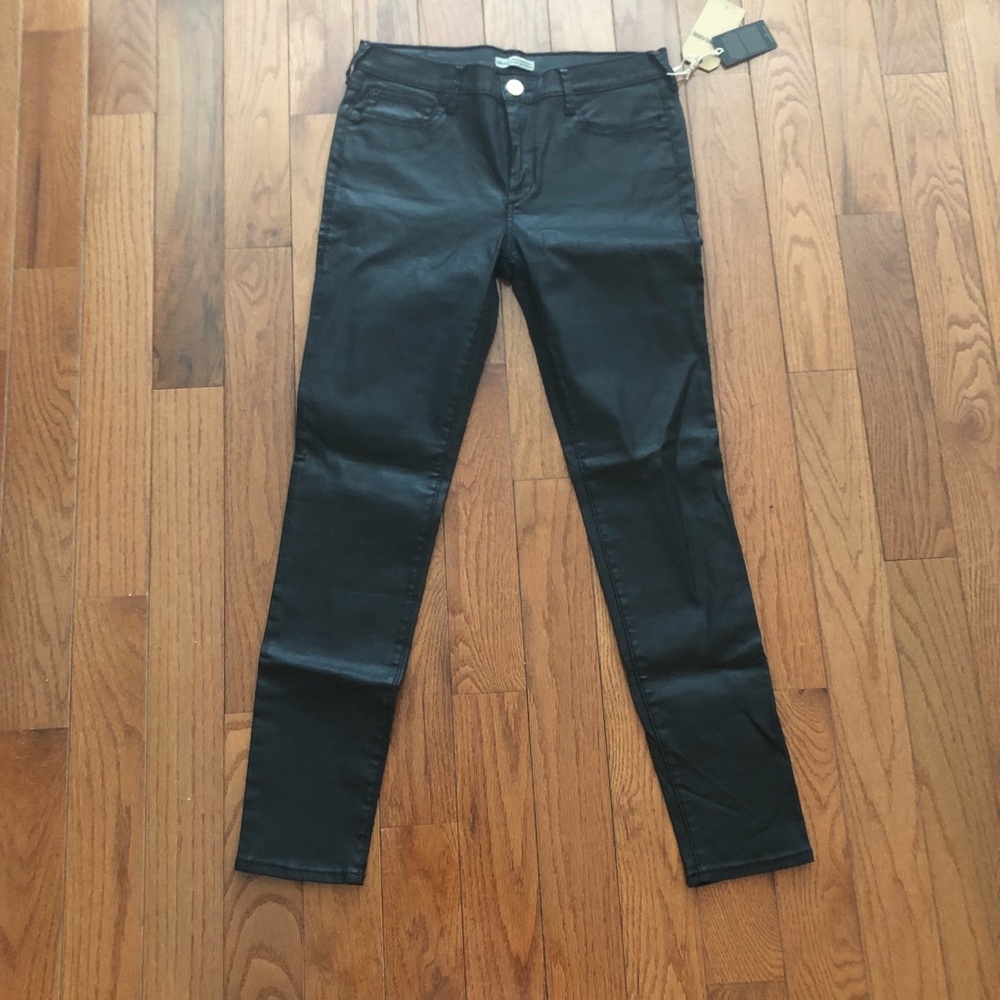 True Religion Glossy finish black skinny jeans